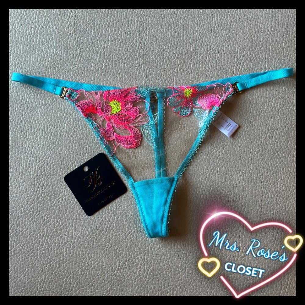 Honey Birdette Christine Turquoise Thong Panty